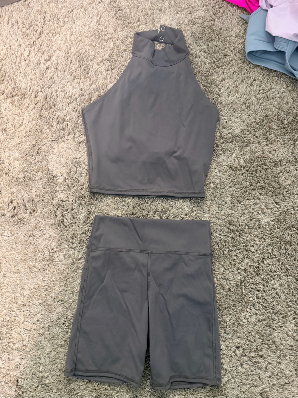 Jule dancewear Women's Gray High-Waist Athletic Bike Shorts